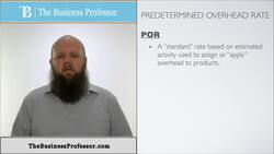 Manufacturing Overhead - Predetermined Overhead Rate Instructional Video