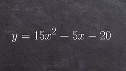 Factoring out a GCF then factoring using various methods Instructional Video