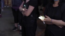 CLEAN : Police move in to extinguish candles lit during Hong Kong Tianamnen commemoration News Clip