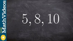 Determine the sides of a triangle produce an acute, obtuse or right triangle Instructional Video