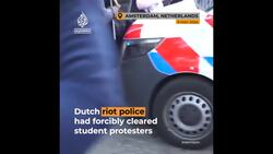 Dutch faculty join student walkout after police cleared Amsterdam encampments News Clip