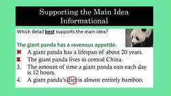 Supporting the Main Idea –Informational Instructional Video