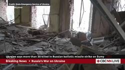 Ukraine says more than 30 killed in Russian missile strike on Sumy News Clip