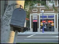 Exterior of Pawn Shop in Los Angeles Stock Footage