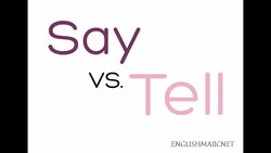 Confusing English: Say vs. Tell (Differenza tra SAY e TELL - Adatto per esami Cambridge) Instructional Video