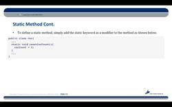 Complete Java SE 8 Developer Bootcamp - Static Methods Instructional Video