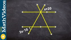 Solve for the missing variable using alternate exterior angles ex 2 Instructional Video