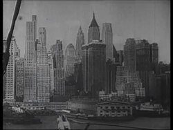 Immigrants arriving in USA, Manhattan, Ellis Island police pick up immigrants, 1927 Stock Footage