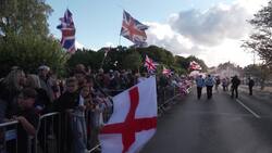 Hundreds of anti-migrant protestors gather outside the Bell Hotel in Epping News Clip