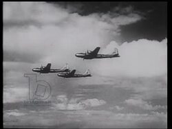 Wendover Field airfield, B-29 training bombing raid, Enola Gay Stock Footage