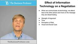 Effect of Information Technology on Negotiation Instructional Video