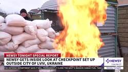 Newsy Gets Inside Look At Checkpoint Set Up Outside Of Lviv, Ukraine News Clip