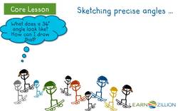 Sketching Precise Angles Using a Protractor Instructional Video