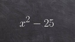 Factoring a binomial using the difference of two squares Instructional Video
