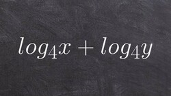 Condensing logarithmic expression into one single expression Instructional Video