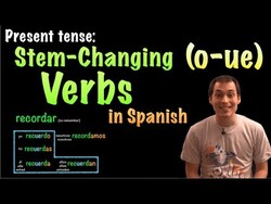 01066 Spanish Lesson - Present Tense - O-UE Stem-changing verbs Instructional Video