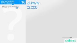 GCSE Secondary Maths Age 13-17 - Ratio, Proportion & Rates of Change: Changing Units - Explained Instructional Video
