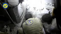 Child rescued from collapsed building in Syria News Clip