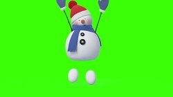 Funny Snowman Animation Stock Footage