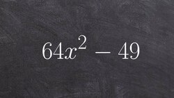 Learning how to factor a binomial using the difference of two squares Instructional Video