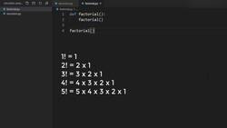 Recursion Example - Factorial of a Number Instructional Video