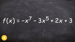 Writing an equation in standard form so that we can determine end behavior Instructional Video