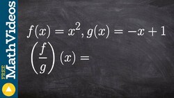 How to find quotient of two functions with constraint Instructional Video