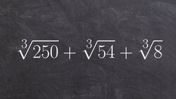 Math tutorial for learning how to add three radical expressions of the cube root Instructional Video