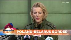 Two guards hurt during violence at Poland-Belarus border News Clip
