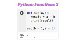 Python Lesson 37: Functions 3 Instructional Video