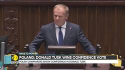Polish prime minister Donald Tusk wins the confidence vote in parliament News Clip