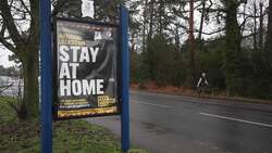 Road signs urge public to stay home during lockdown News Clip