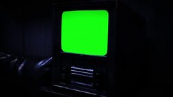 Vintage Television With Green Screen. NightTone. Stock Footage