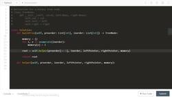Data Structures and Algorithms The Complete Masterclass - Constructing a Binary Tree: From Preorder and Inorder Traversal – Part 2 Instructional Video