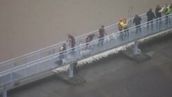 Aerial shots damage to Toddbrook Reservoir after wall damaged by rain News Clip