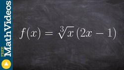 First derivative test relative extrema and increasing decreasing intervals Instructional Video