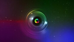 Camera Lens and eye Stock Footage