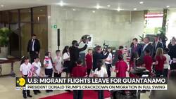 First Military flight arrives in Guantanamo Bay with migrants deported from the US News Clip