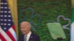 US President Joe Biden speaking during the St Patrick's Day brunch News Clip