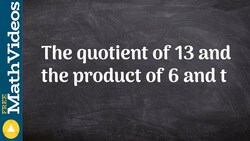 Translating more than one operation ex 2 Instructional Video