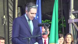 Tanaiste Simon Harris attends July 4 garden party hosted by new US ambassador to Ireland News Clip