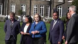 Home Secretary watches sniffer dogs training during meeting with Five Eyes security alliance News Clip