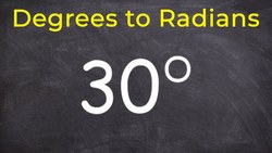 Converting degrees to radians - Math tutor online tutorial Instructional Video