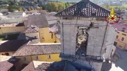 Drone footage shows widespread devastation in Italy News Clip