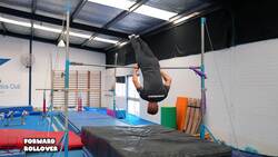 Elementary gymnastics - Bars - 8 forward rollover Instructional Video