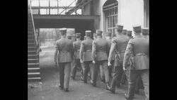 President of Saar Commission reviews troops News Clip