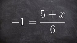 Solving a linear equation written as a rational quantity Instructional Video