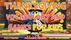 Thanksgiving Vocabulary And Games For Kids Instructional Video