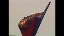 Olympic flame above stadium at the 1996 Summer Olympics in Atlanta News Clip