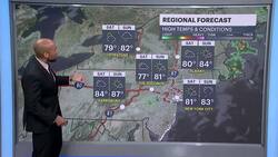 Mix of sun and clouds today with highs in the mid-70s, great weather through Friday Instructional Video